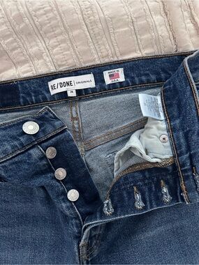 Re/Done Dark Blue Straight Leg Jeans - size 26